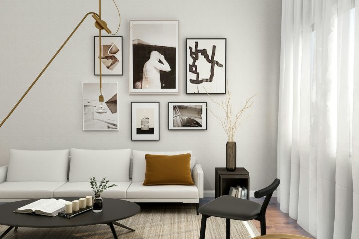 white and black wooden table with chairs